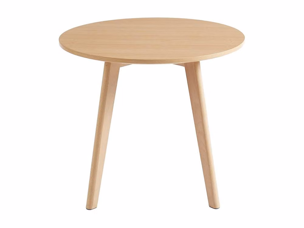 Vente-unique LOULOUNE Children's Round Table in Light Oak and Beech Wood, W: 60 cm, D: 60 cm, H: 51 cm – 2