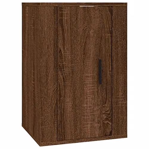 vidaXL Wall Mounted TV Cabinet in Brown Oak, W/D/H: 40 x 34.5 x 60 cm