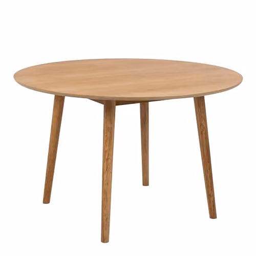 Furniture To Go Nagano Round Oak Dining Table with 4 Femke Dining Chairs in Olive Green – 2