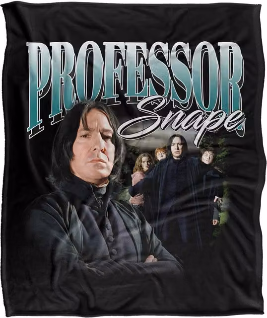 LOGOVISION Harry Potter Professor Snape Homage Super Soft Fleece Throw Blanket, Black, W/D/H: 152.4 x 127.0 x 1.0 cm – 6