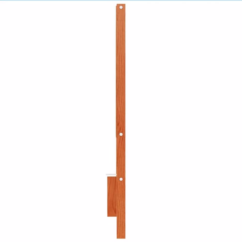 Berkfield Home Rustic Solid Wood Pine Headboard in Wax Brown, Width: 135 cm – 4