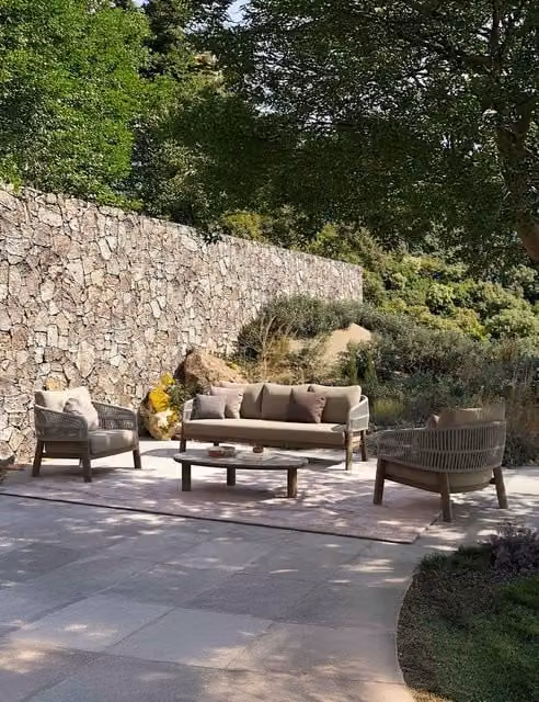 Royalcraft Zuro 5 Seater Lounge Set in Rustic Brown Metal