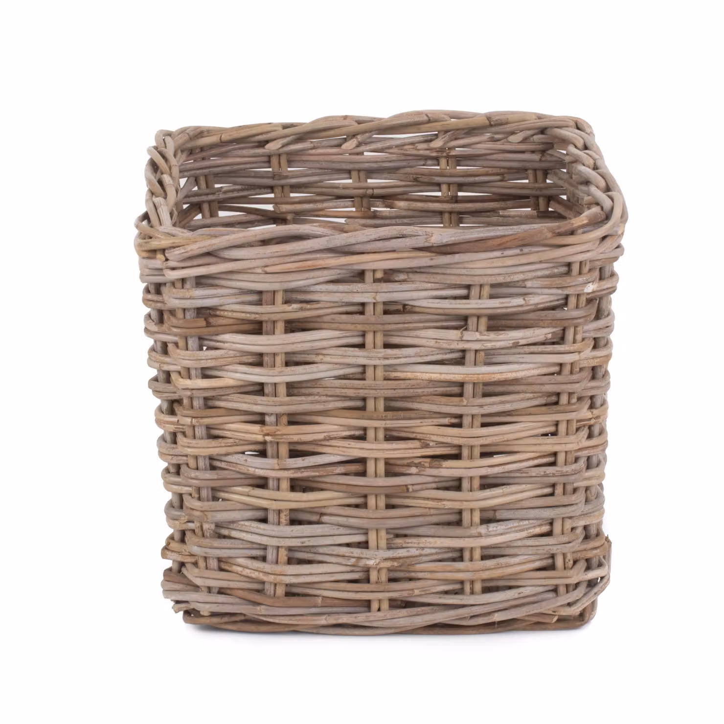 Red Hamper Grey Rattan Square Storage Basket with Handles W/D/H: 33.0 x 30.0 x 33.0 cm – 2