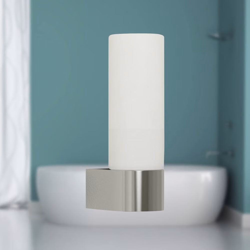 First Choice Lighting Koto Set of 2 Chrome and White Opal Glass IP44 Bathroom Wall Lights – 3