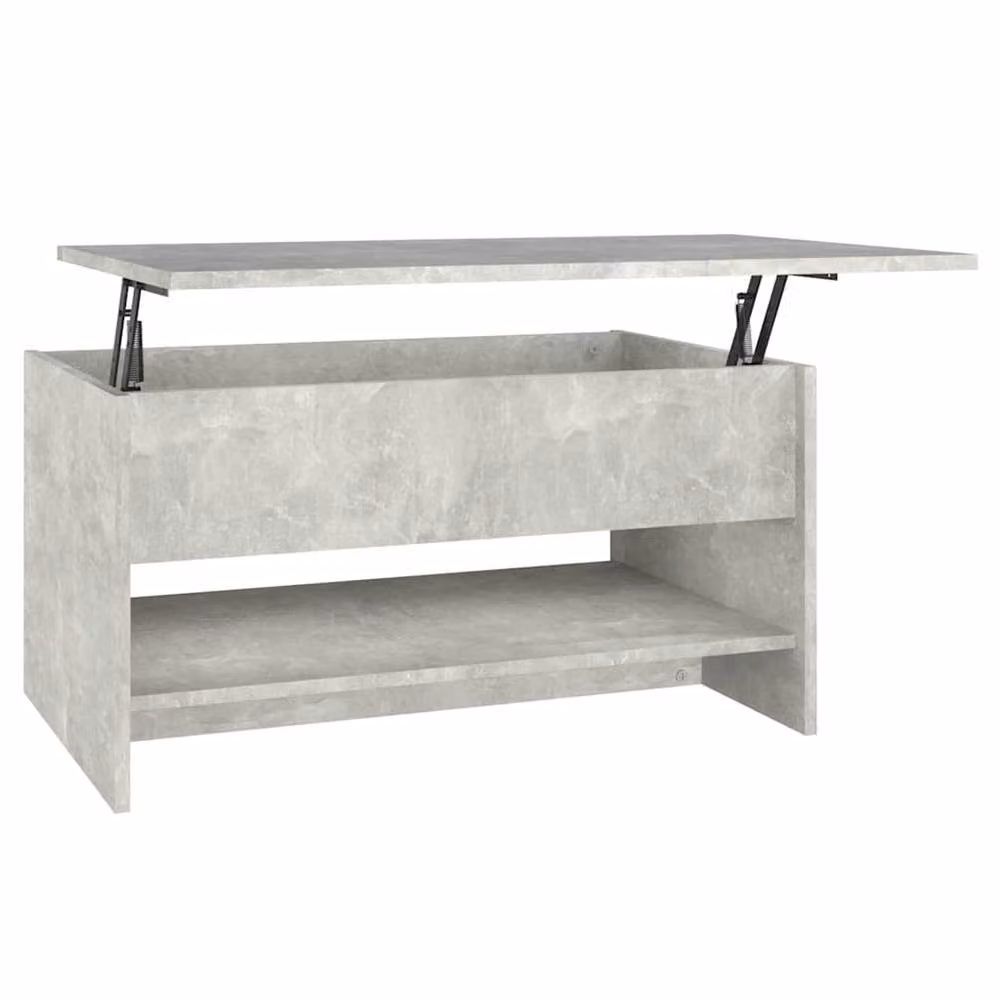 Berkfield Home Modern Coffee Table in Concrete Grey, W/D/H: 80 x 50 x 40 cm – 2