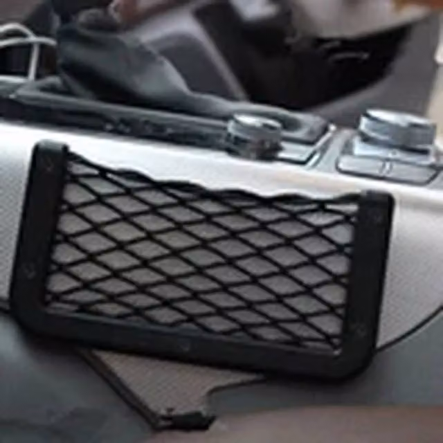 EONLION 3-Piece Elastic Storage Net Car Seat Organiser for Camper Vans, Black