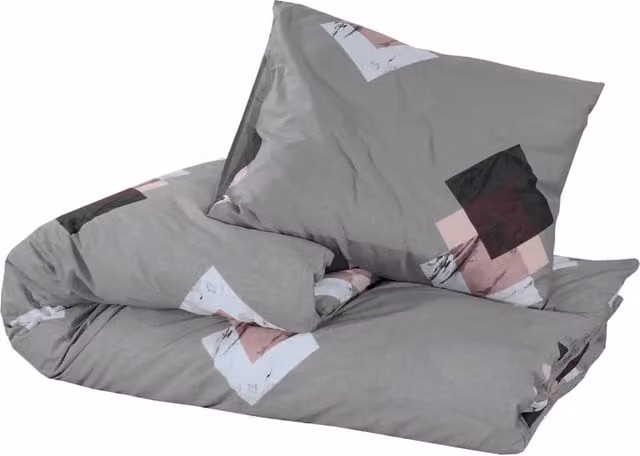 Berkfield Home Elegant Grey Cotton Duvet Cover and Pillowcase Set, W/D/H: 260 x 220 cm and 50 x 75 cm – 1
