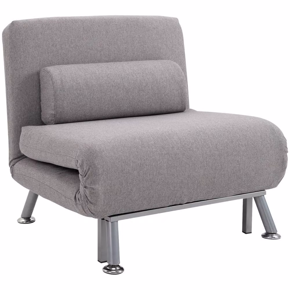 Wyld Haus Kano Grey Adjustable Fabric Futon Sofa Chair with Metal Frame – 2