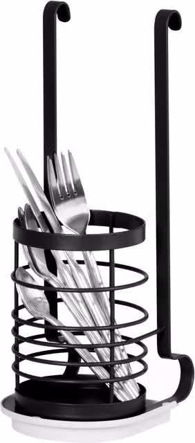 LIVIVO Modular Hanging Kitchen Utensil Cup in Black