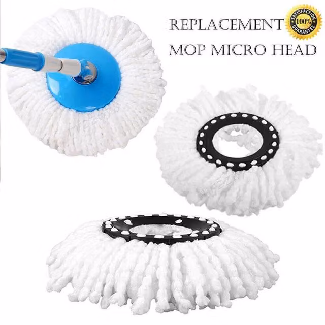 Kelvenix 4x Replacement Mop Microfibre Head Refills in White