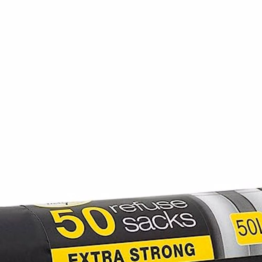 Tidyz Industrial Plastic Refuse Sacks, Black, Pack of 50 – 2