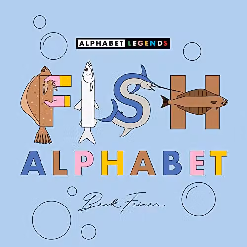 Alphabet Legends Fish Alphabet Paper Book W: 20.32 cm, H: 20.32 cm – 1