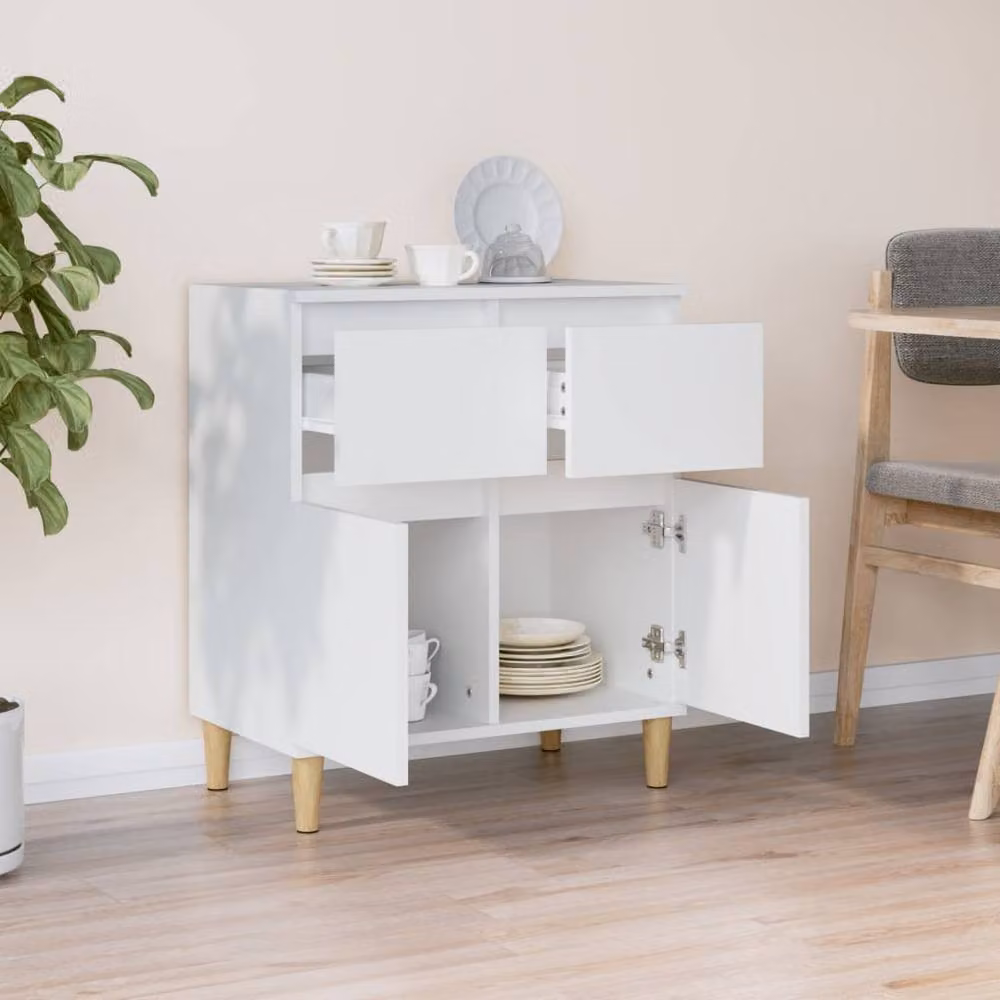 Berkfield Home White Matt Sideboard, W/D/H: 60 x 35 x 70 cm – 2