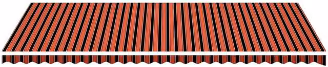 Berkfield Home Replacement Polyester Awning Fabric in Orange and Brown, W: 6 m, D: 3.5 m – 1