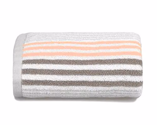 Allure Bath Fashions Merlin Striped Cotton Hand Towel, Pink and Multicolour, W: 50 cm, L: 90 cm, 550gsm – 1