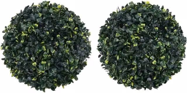Berkfield Home Artificial Green Boxwood Balls, 2 Pack, Diameter: 45 cm