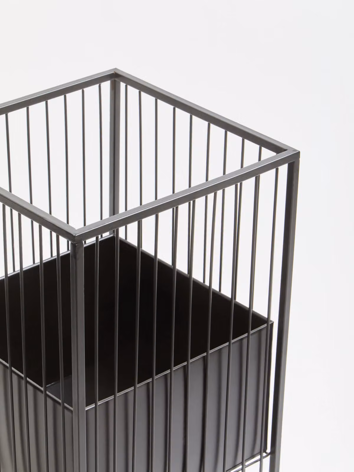 Orsina Black Metal Geometric Floor Standing Planter, W/D/H: 30.5 x 30.5 x 61.0 cm – 5