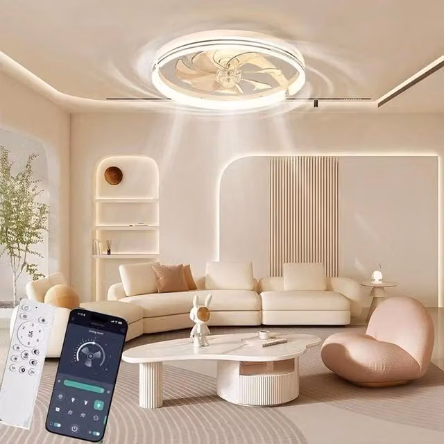 Kelvenix Dimmable LED Ceiling Fan Light with Remote Control and Timer in White