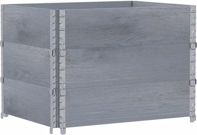 Berkfield Home Grey Rustic Pine Wood Garden Planter Tub W: 80 cm, D: 60 cm, H: 60.5 cm – 1