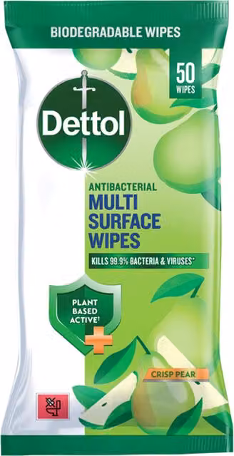 Dettol Tru Clean AB Wipes in Green