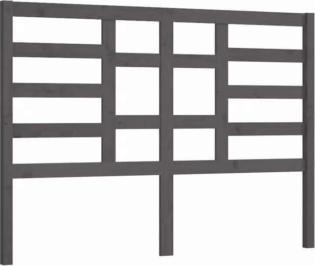 Berkfield Home Grey Solid Pine Wood Bed Headboard W: 166 cm, D: 4 cm, H: 104 cm – 1