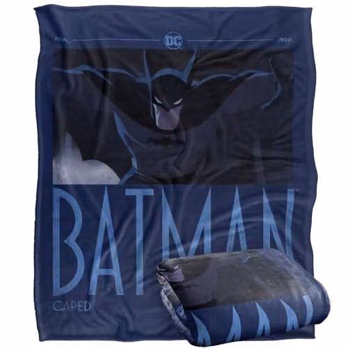 Warner Bros. Batman Caped Crusader Animated Series Comic Strip Super Soft Fleece Throw Blanket, Multicolour, W/D/H: 152.4 x 127.0 x 1.0 cm