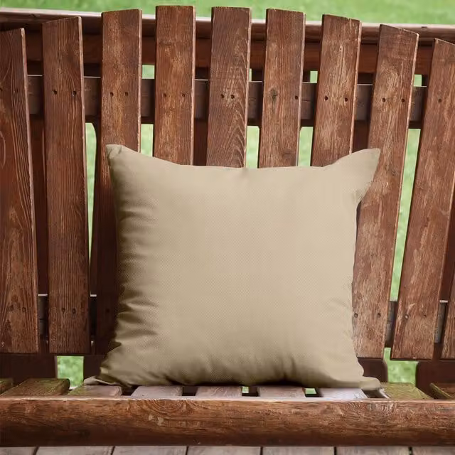 Roseley Square Water Resistant Polyester Cushions in Beige