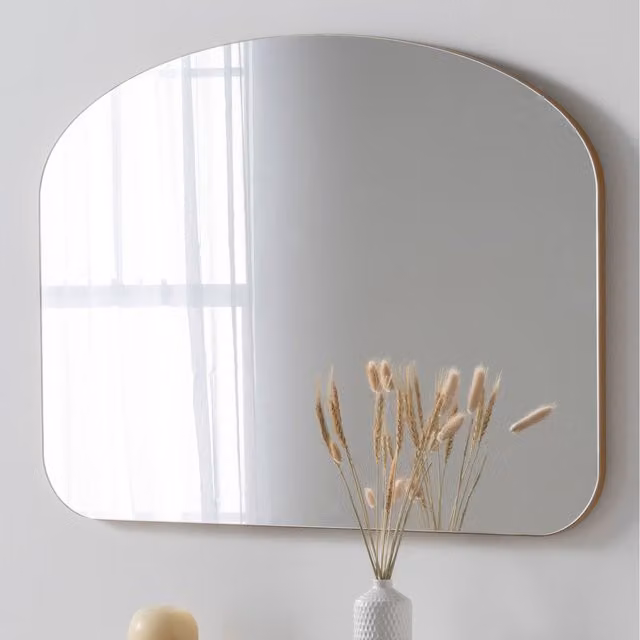 Yearn Soho Curved Arch Overmantle Wall Mirror in Gold
