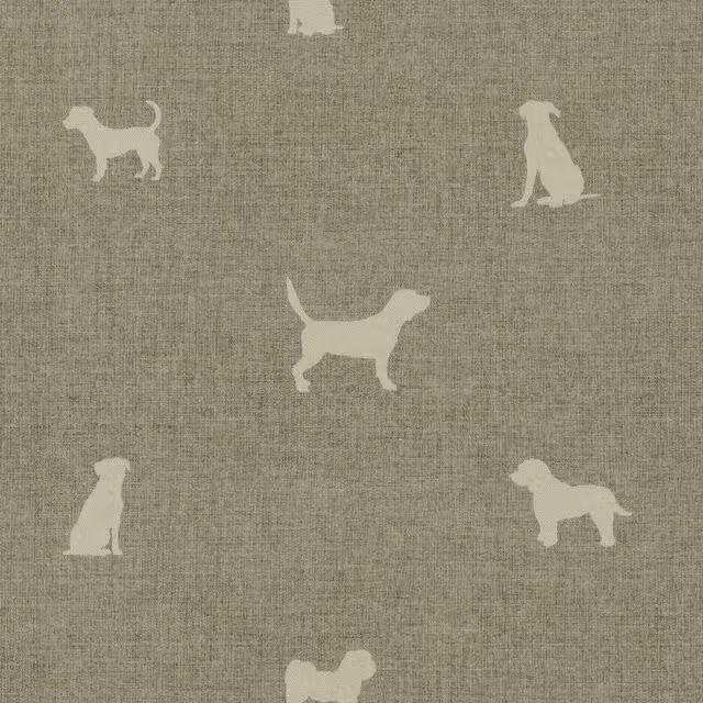 ANTE DECOR Woof Printed Cotton Fabric in Beige and Cream