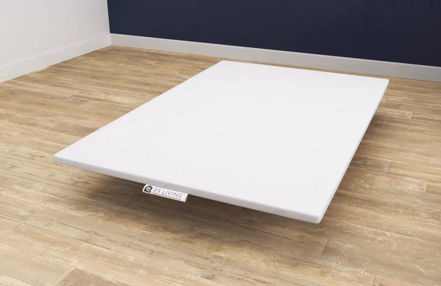 DS Living Essential 5cm Thick Memory Foam Mattress Topper in White, Double Size – 2