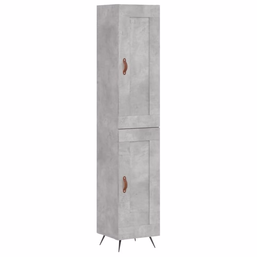 Berkfield Home Industrial Highboard in Concrete Grey, W/D/H: 34.5 x 34.0 x 180.0 cm – 3