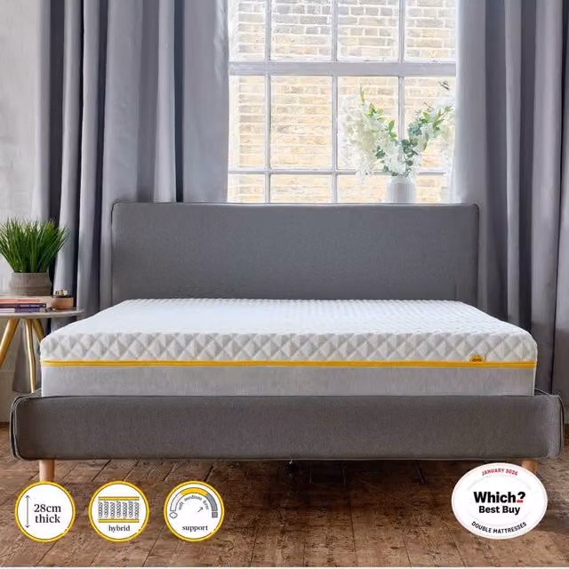 Eve Premium Hybrid Mattress in White, King Size (W/D: 180 x 200 cm) – 1