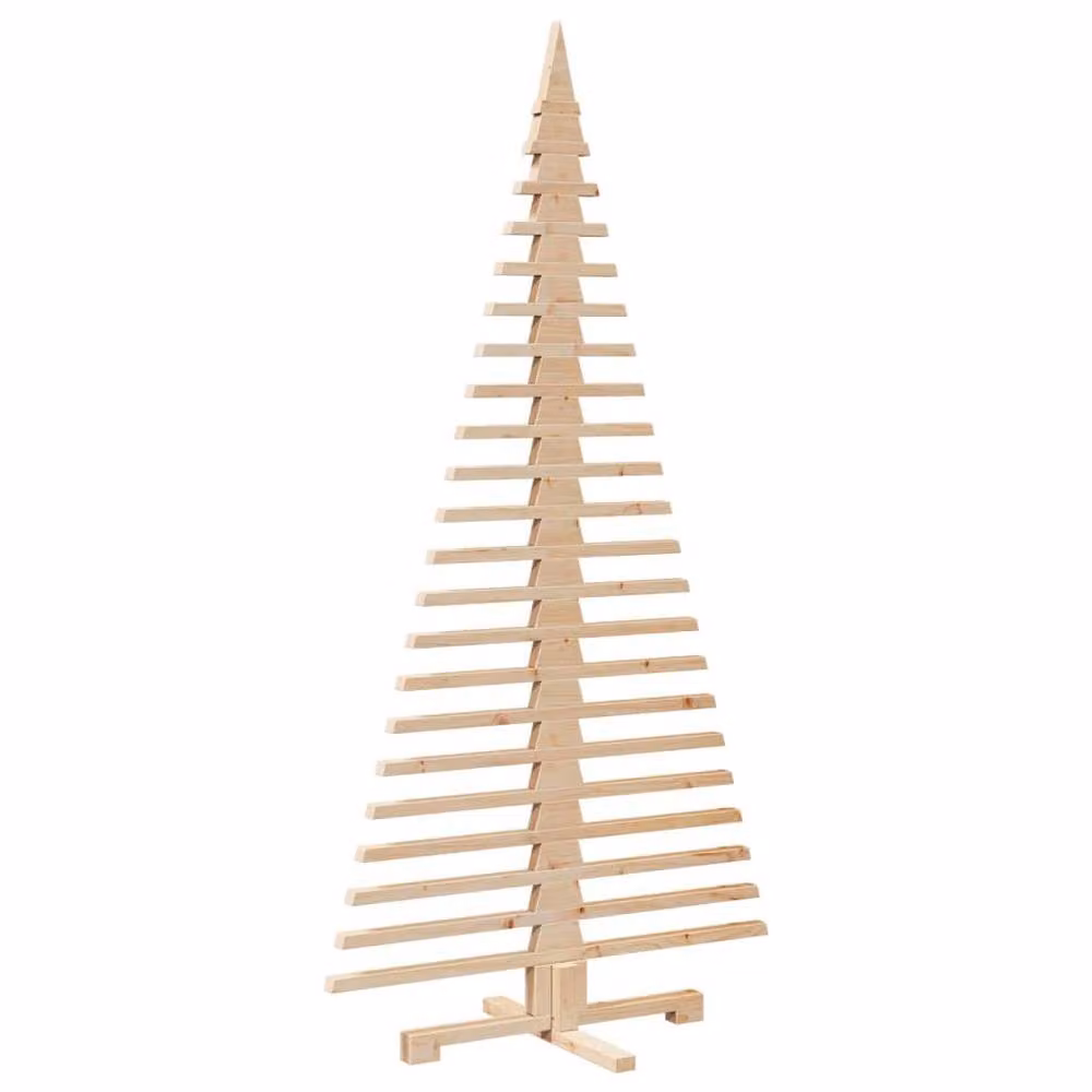Berkfield Home Rustic Brown Solid Wood Pine Christmas Tree, Height: 180 cm – 2