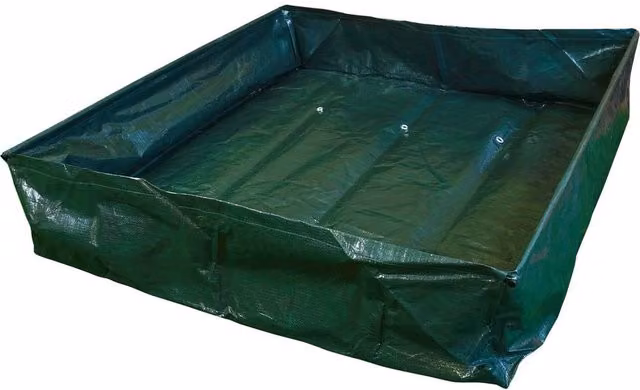 St Helens Home and Garden Raised Square Grow Bag Planter in Green, Pack of 2 – 2