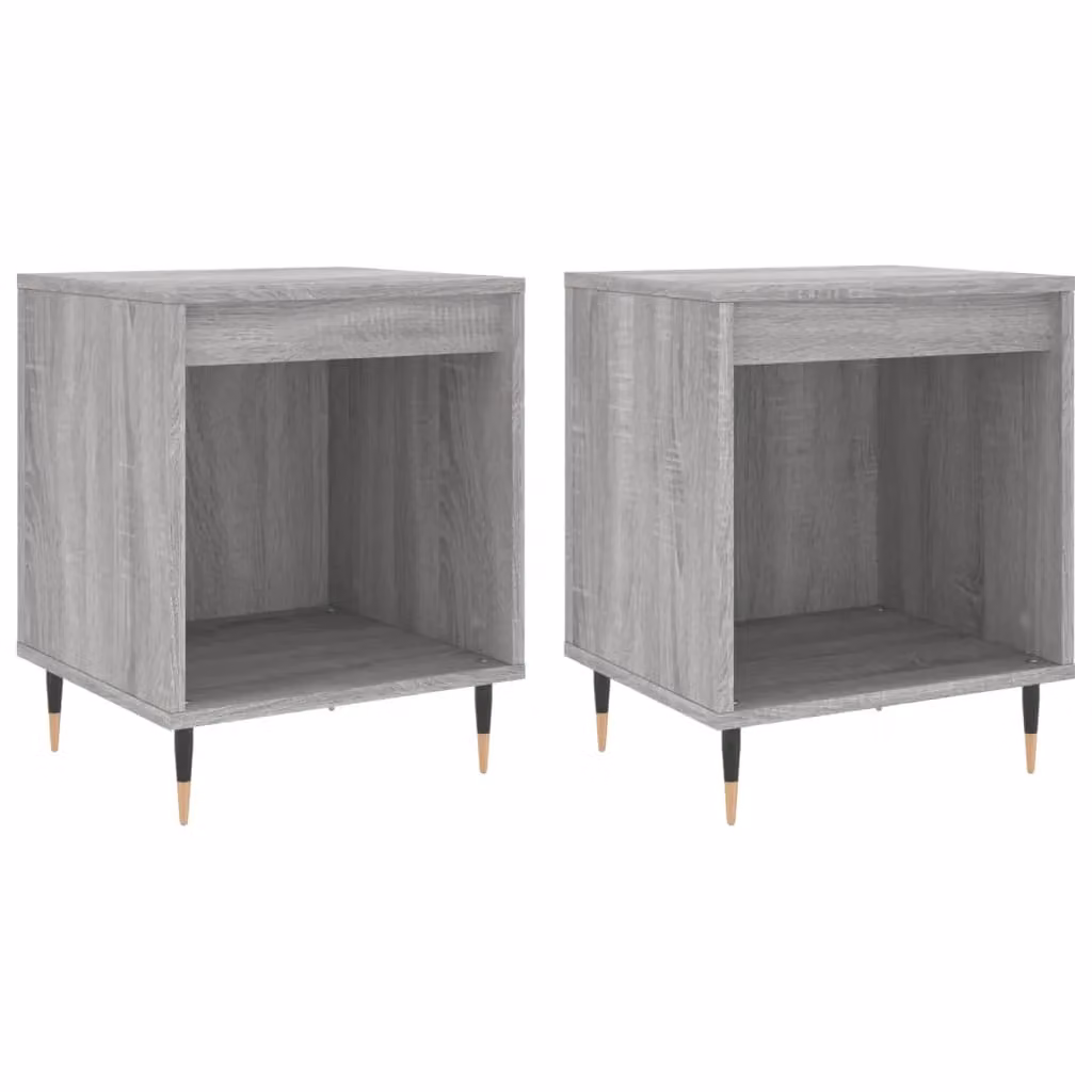 Berkfield Home Set of 2 Grey Sonoma Bedside Cabinets, W/D/H: 40 x 35 x 50 cm – 1