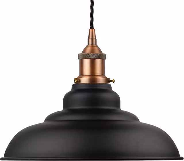 SE Home St Edmund's Pendant Light in Matt Black and Matt Antique Copper – 1