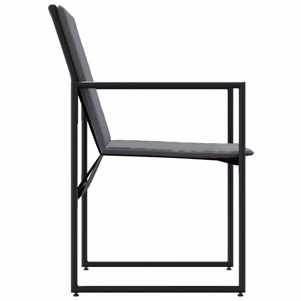 Berkfield Home Modern Garden Chairs with Cushions, 4 Piece Set in Black Textilene – 6