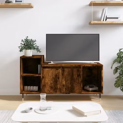vidaXL TV Cabinet in Brown Smoked Oak, W/D/H: 100 x 35 x 55 cm – 2
