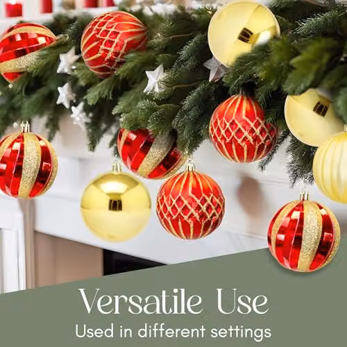 Pelle & Sol 12 Piece Red and Gold Christmas Bauble Set – 6
