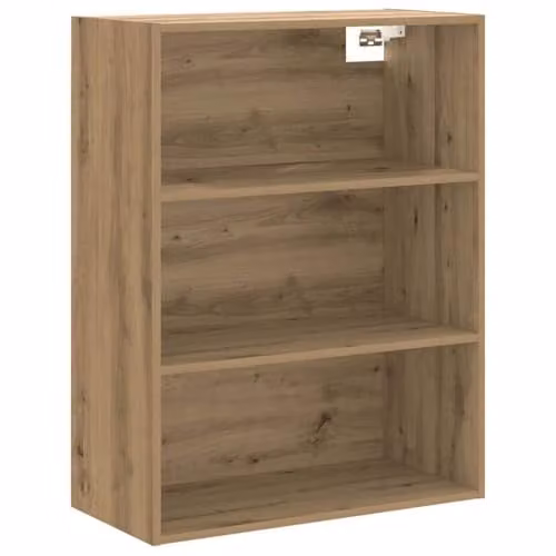 vidaXL Modern Hanging Wall Cabinet in Artisan Oak, Brown, W: 69.5 cm, D: 32.5 cm, H: 90 cm – 1