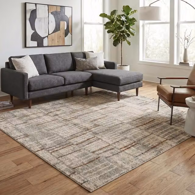 Desire Rugs Rhodes Modern Geometric Area Rug, Green, W/D/H: 200 x 290 x 1.1 cm