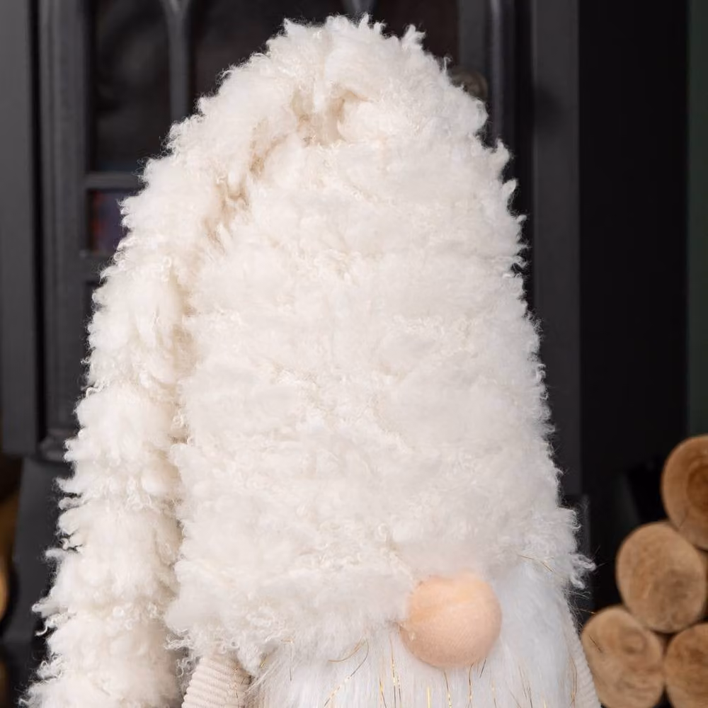 Samuel Alexander White Super Soft Scandinavian Christmas Snow Gonk Tabletop Decoration, Height: 34 cm – 4