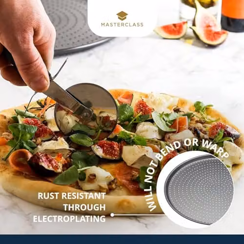MasterClass Non-Stick Square Pizza Tray, Diameter: 32 cm, Grey – 5