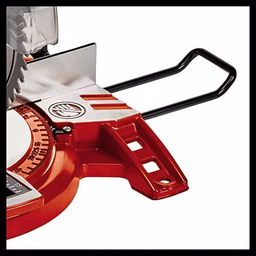 Einhell Red 1600W Compound Mitre Saw with 5000rpm Cutting Speed and +/-45° Mitre Capability – 8