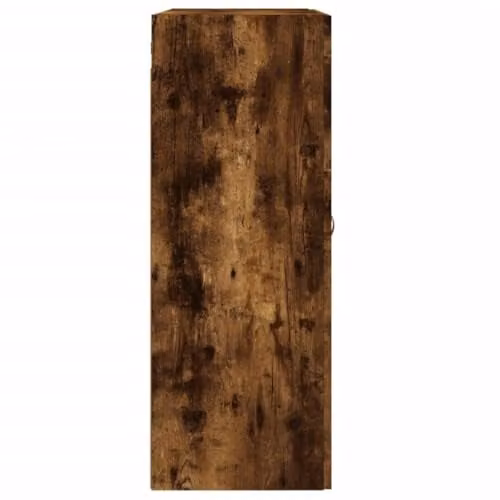 vidaXL Set of 2 Modern Wall Mounted Storage Cabinets in Smoked Oak Engineered Wood – 4