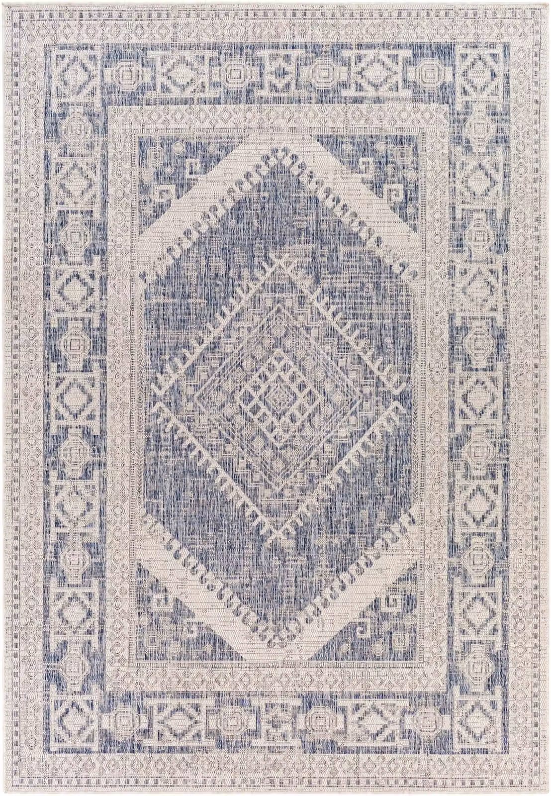 Livabliss Tuareg Vintage In & Outdoor Rug in Blue, Grey and White, W: 120 cm, L: 170 cm – 2
