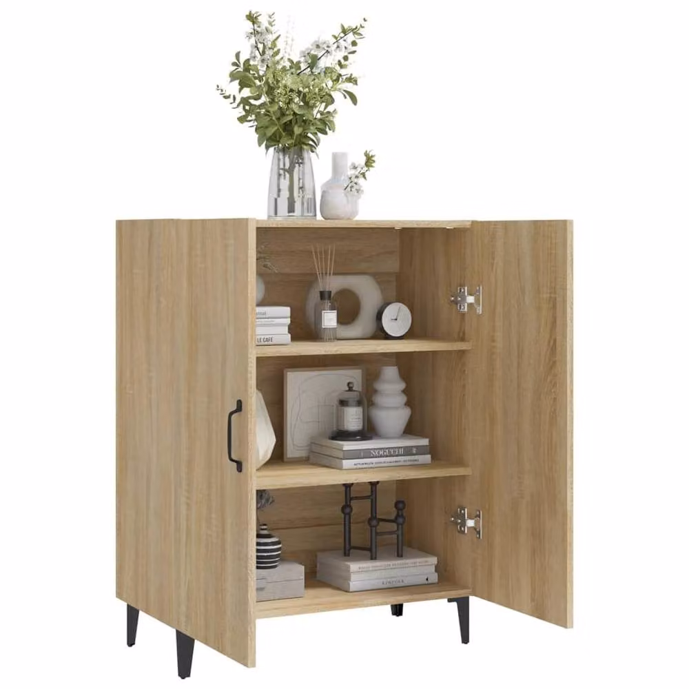 Berkfield Home Sonoma Oak Sideboard in Brown, W/D/H: 70 x 34 x 90 cm – 2