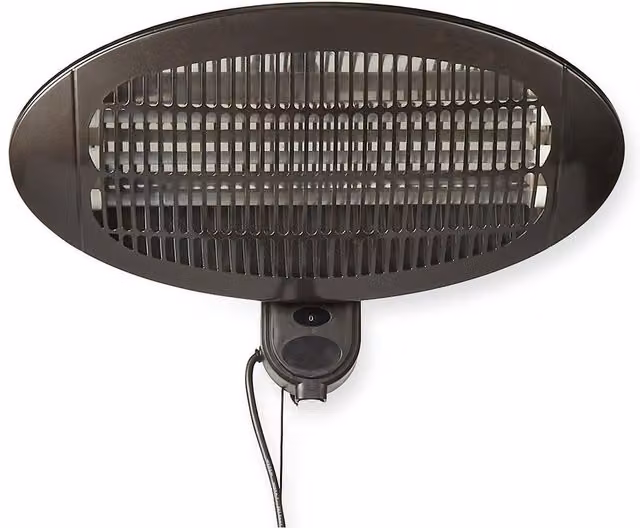 Nedis 2KW Wall Mounted Electric Patio Heater in Black