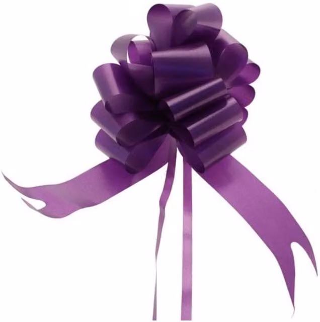 KDMD Purple Pull Bow 50mm Plastic Party Decoration – 1