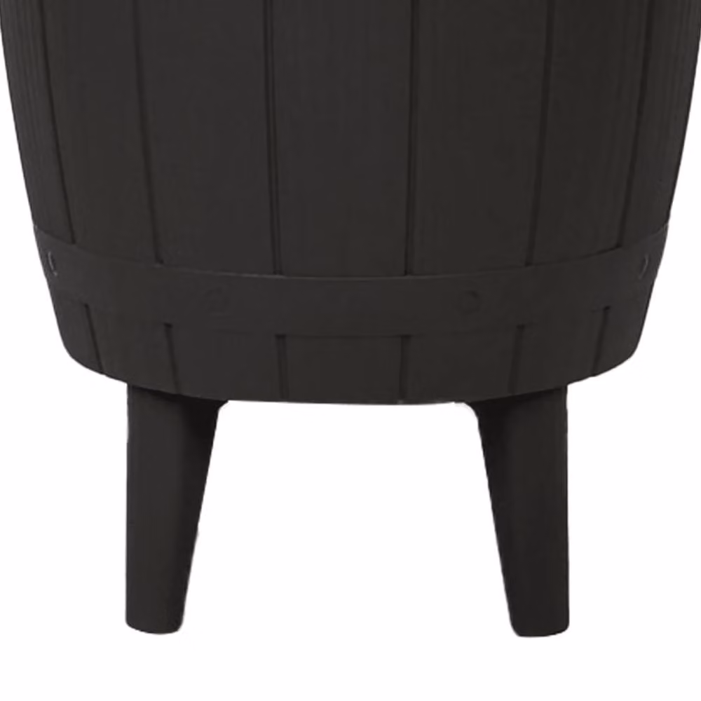 Berkfield Home 3-in-1 Ice Cooler Table in Black Matt Polypropylene – 4
